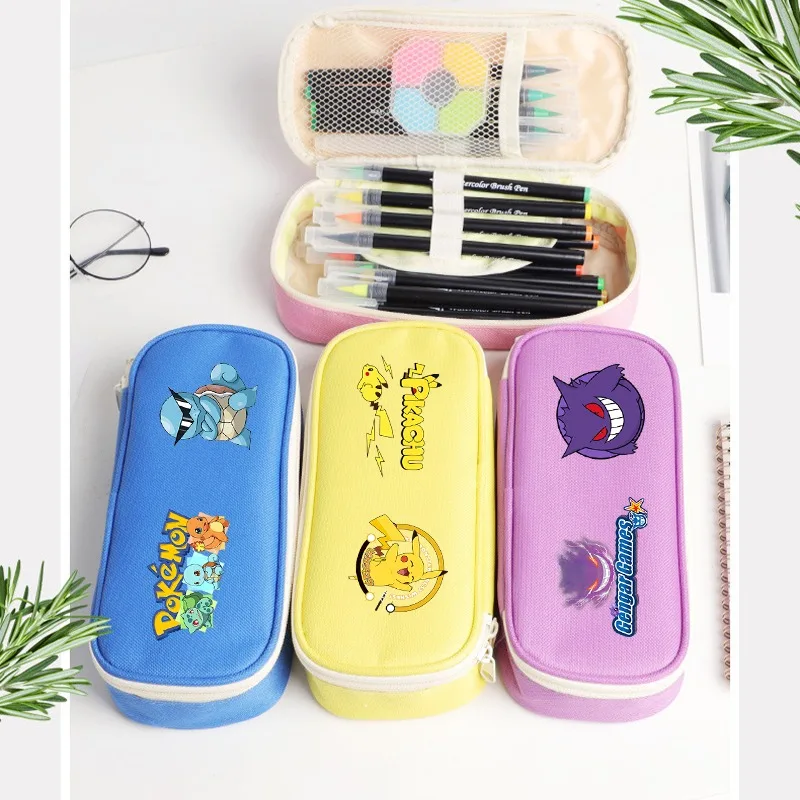 Pencil Case Large - مقلمة بوكيمون بيكاتشو لطيفة للطلاب، أدوات