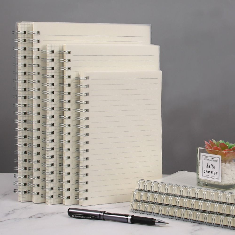 Graph Paper Pad - دفتر ملاحظات حلزوني A4/A5/A6/B5 بتصميم شبكي/فارغ/خطوط