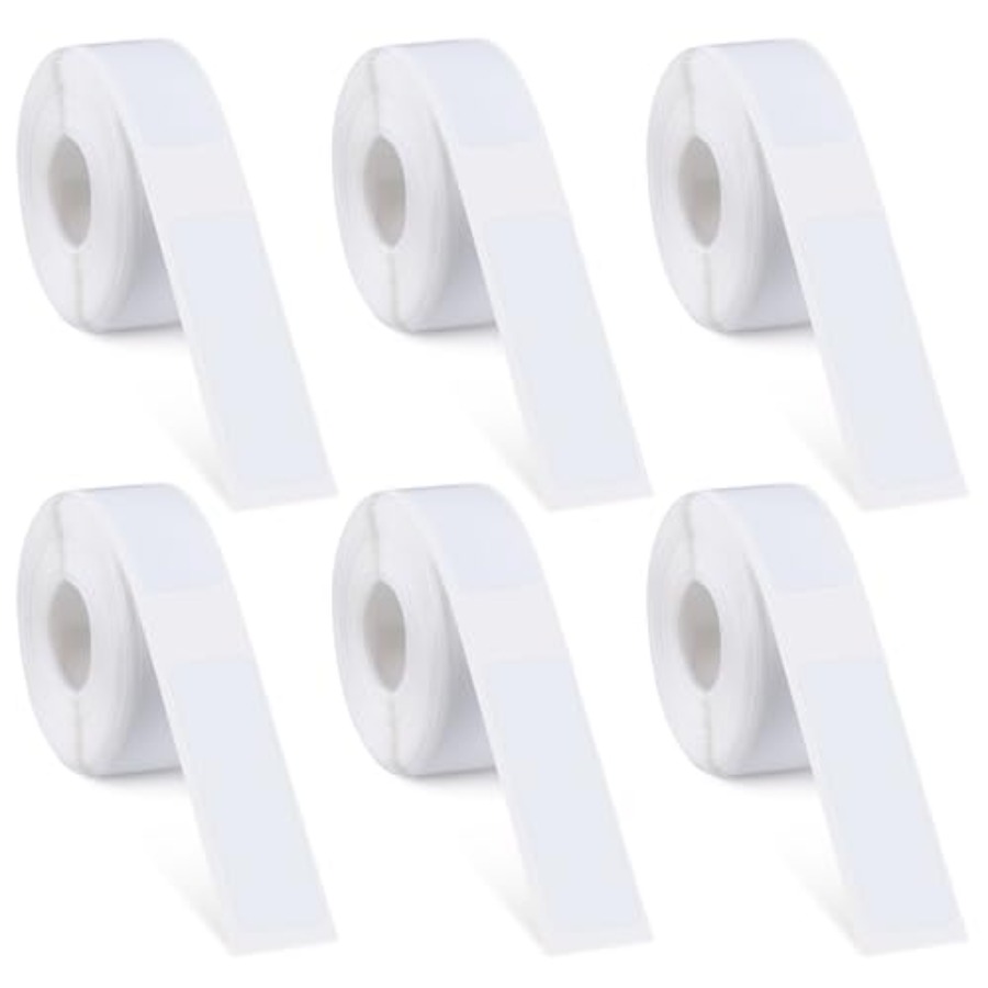 Label Printer Tape - 6 لفات من أشرطة طابعة الملصقات