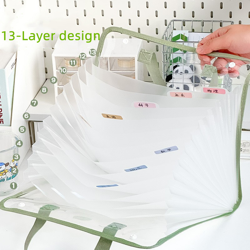 Is Stationery Office Supply - 13-Layer A4 مجلد ملفات التخزين المنظم