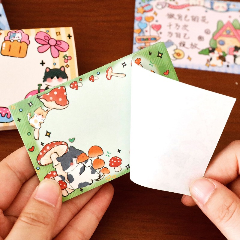 Ins لطيف القط ملاحظات الكرتون  - مراجعة Memo Pad Sticky وسعره