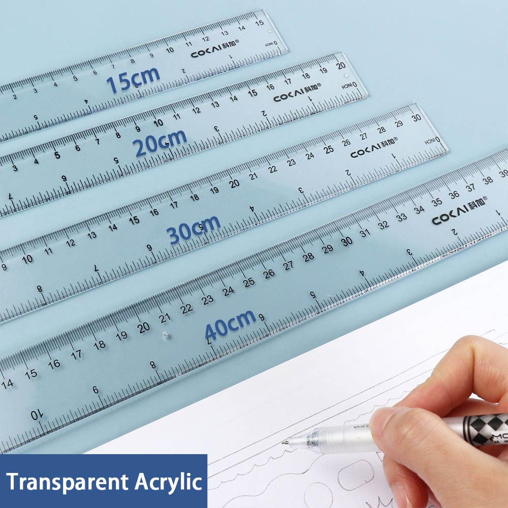 أدوات مكتبية: مسطرة مستقيمة مت - مراجعة Ruler Set Transparent وسعره
