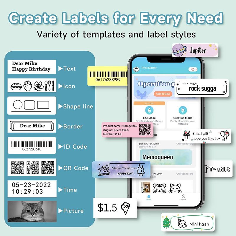 ملصقات حرارية شفافة ملونة 12*4 - مراجعة Label Printer Tape وسعره