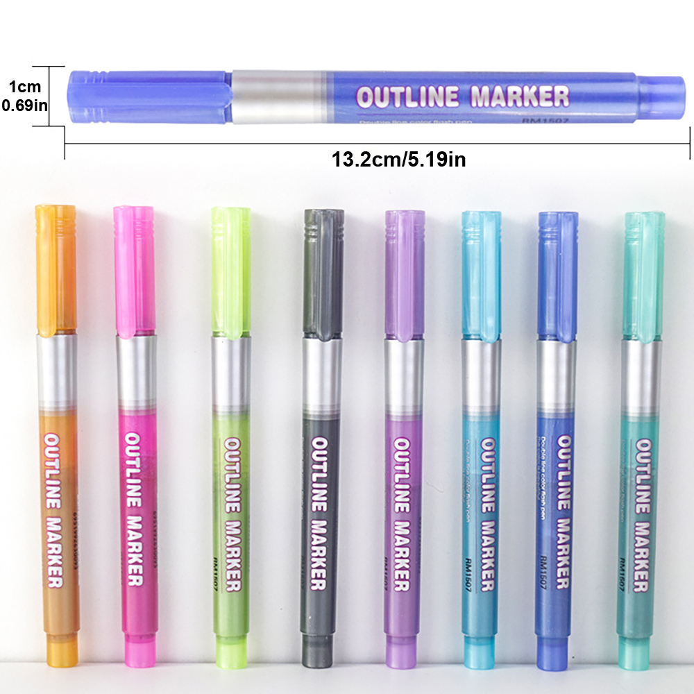 مجموعة 8/12 لونًا أقلام مخططة  - مراجعة Highlighter Set Pastel وسعره