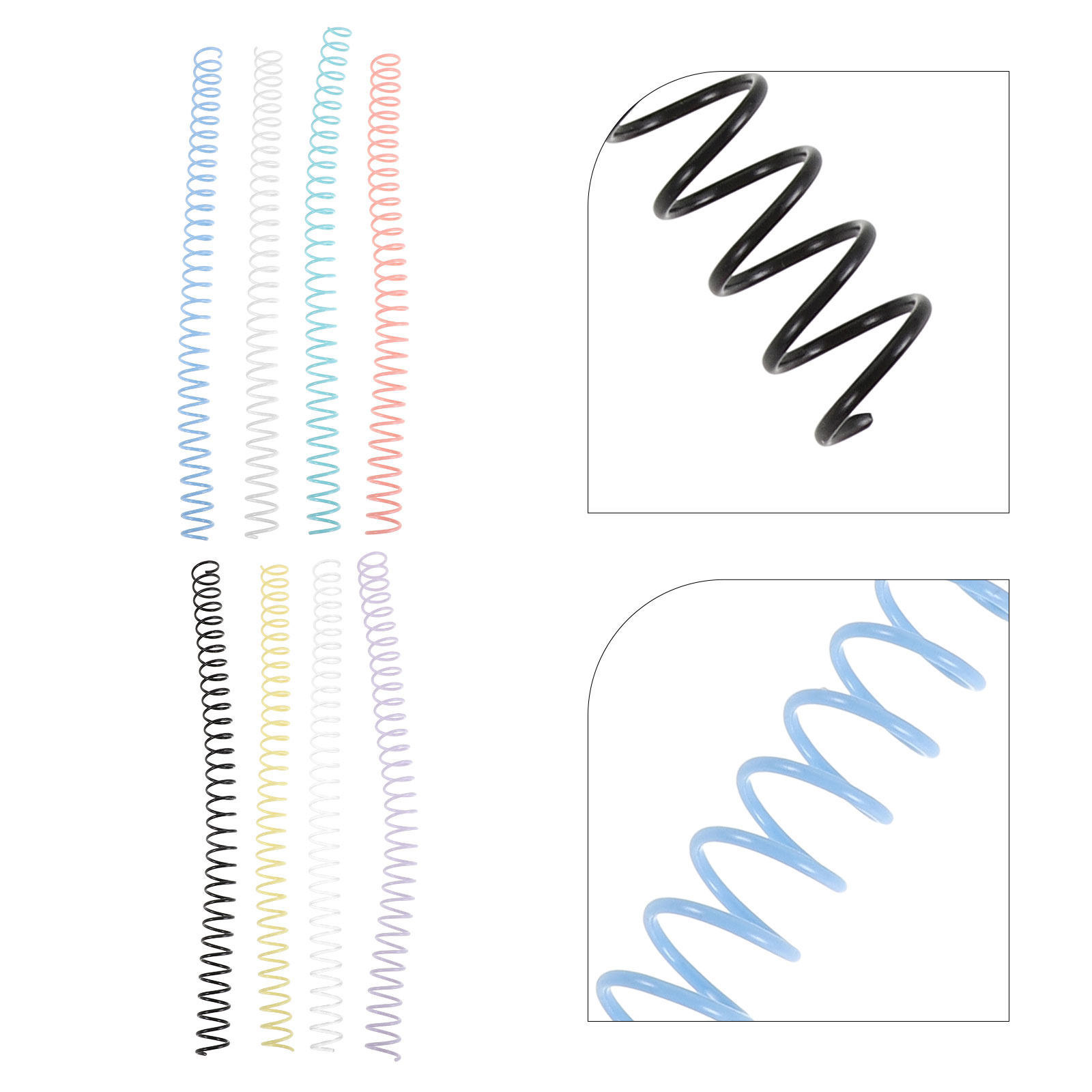 8 قطع حلقات تجليد حلزونية بلاس - مراجعة Binding Comb Plastic وسعره