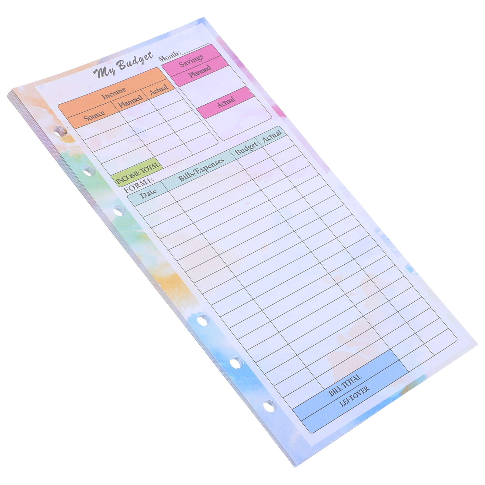 14 ورقة A6 ملونة قابلة لإعادة  - مراجعة Planner Weekly Budget وسعره