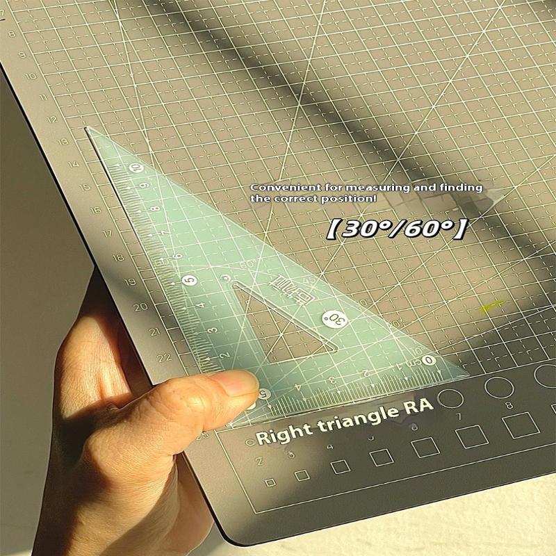 مجموعة من 4 قطع مساطر قياس شفا - مراجعة Ruler Set Transparent وسعره