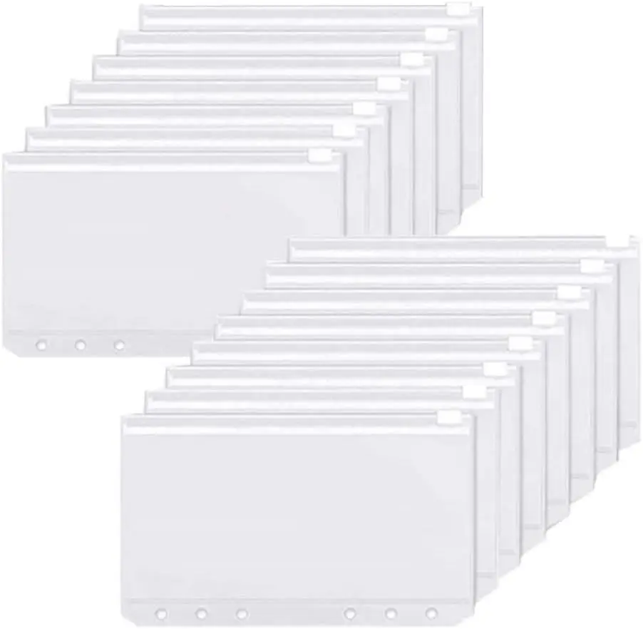 جيوب الموثق A6 6 حفرة سستة الم - مراجعة Planner Weekly Budget وسعره