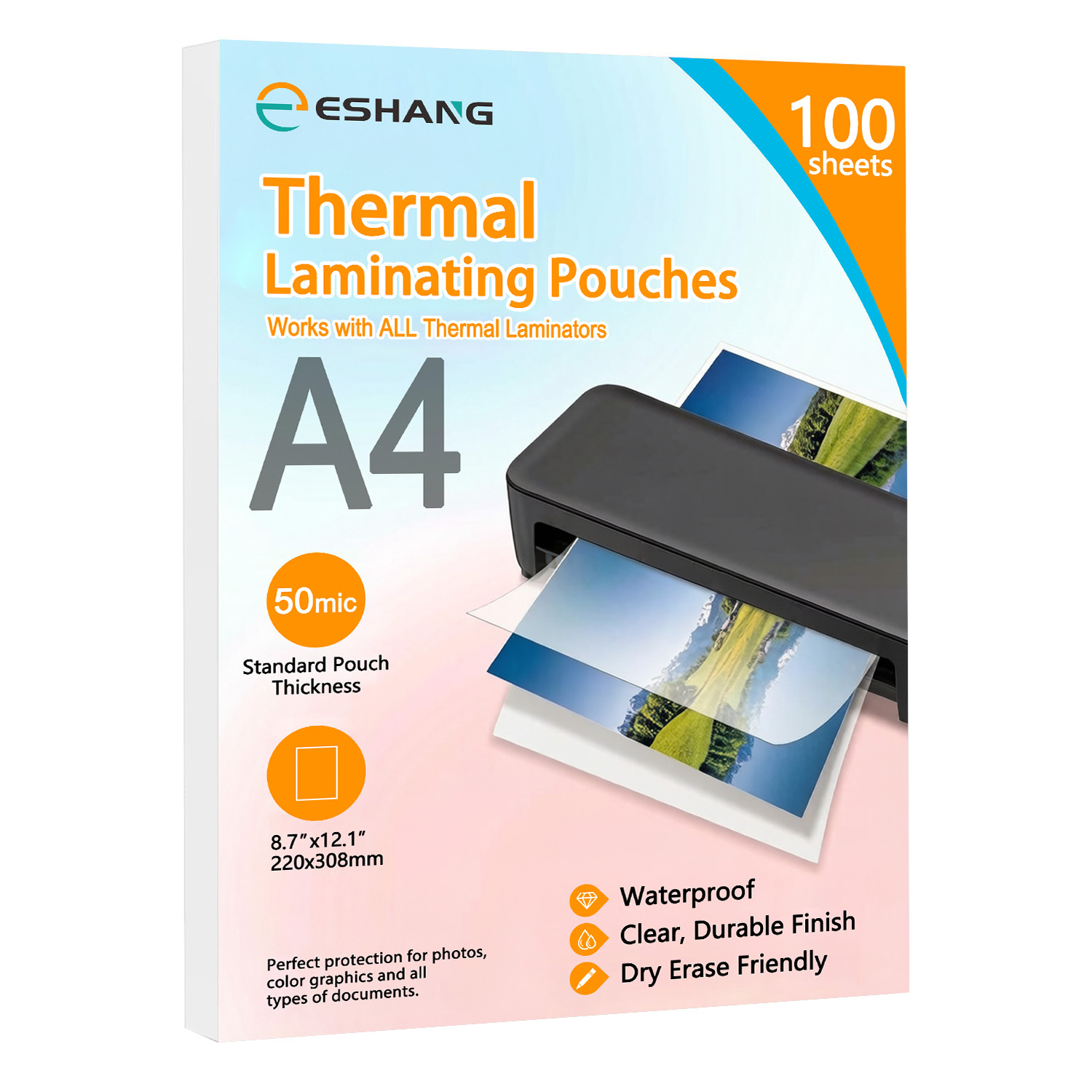 أغلفة تغليف A4 من ESHANG، 8.7× - مراجعة Document Laminator Pouch وسعره
